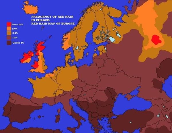 Avrupa'da ki Kzl Sal Kiilerin Dalm Haritas