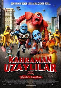 <p>KAHRAMAN UZAYLILAR</p>    Ynetmenliini Cal Brunker'n stlendii filmin orijinal seslendirme kadrosunda Brendan Fraser, Sarah Jessica Parker ve James Gandolfini gibi isimler yer alyor. Minik izleyicileri sinema salonlarna ekmeyi hedefleyen aksiyon trndeki ''Kahraman Uzayllar'' filminde, dnyadan ok uzak olan Baab gezegeninde ulusal bir kahraman olan astronot Scorch Supernova ile teknoloji ustas erkek kardei Gary'nin, tehlikeli bir gezegende grevlendirmeleri maceras anlatlyor.