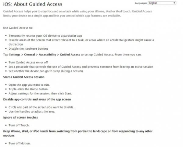 <p><b>iOS'TA DAHA AZ DKKAT DAITICI GDML ERM</b></p>  Gdml eriim cihaznz tek bir uygulama ile snrlama yapmanz salayan k bir zellik. rnein; ak olan grev ile ilgisi olmayan ya da yanl bir hareket ile oyalamaya neden olacak ekran alanlarn devre d brakabiliyorsunuz. Ayrca donanm dmelerini de devre d brakp, portre grnmden manzara moduna geii engelleyebiliyorsunuz. iphone kullancs ebeveynler iin, IOS'in "Gdml Eriim" zellii ekran geici sre kilitleme imkann sunuyor. Bylece cep telefonunda oyun oynayan ocuklarn dier uygulamalara girmesi engellenmi oluyor. Google Android zerinde henz byle bir zellik sunmad.