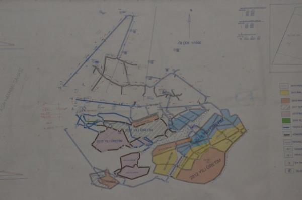 Anadolu Ajans, madenin imalat ve havalandrma haritasn grntledi.