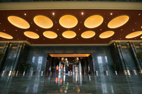 Ankara'da Betepe'deki Cumhurbakanl Saray ilk kez resepsiyona ev sahiplii yapacakt.