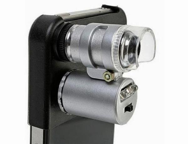 Telefonunu mikroskop haline getirmek isteyenler iin yaplm aparat.