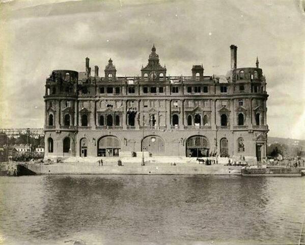 Suriye Cephesi?ndeki 4. Ordu?ya cephane gtren trenin infilak etmesi sonras Haydarpaa Gar