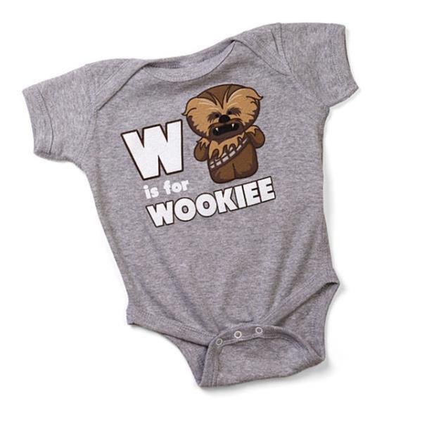 Star Wars hayran ebeveynlerin bebeklerine zel "Wookie'nin W'si"