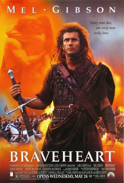 <b>15-Cesur Yrek (Braveheart) (1995)</b> Randall Wallace'n klasik epik hikayesi, sko isyanc William Wallace'n mcadelesini ne karr.