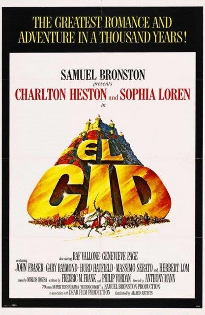 <b>6-El Cid (1961)</b> ber Yarmadas'ndaki Kastilya Krall'nn valyelerinden Rodrigo Diaz de Vivar ya da nam- dier 'El Cid', 11. yzylda spanya'nn zgrlne ok ey kazandrmt.