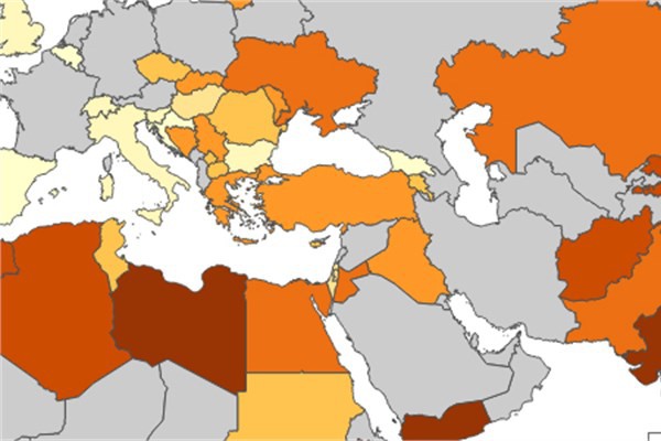 Transparency International yolsuzluk ve rvet anketine gre en fazla rvetin verildii lkeler sraland.