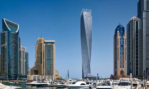 Cayan Tower, Dubai-Birleik Arap Emirlikleri  <br>Ortadou ve Afrika birincisi</br>