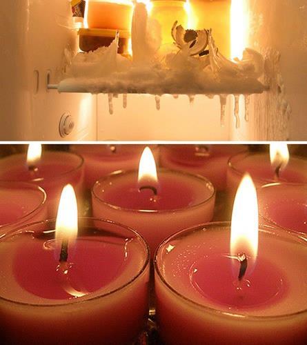 Kullanmadan nce 24 saat buzlukta bekleterek mumlarnzn daha uzun sre yanmasn salayabilirsiniz.