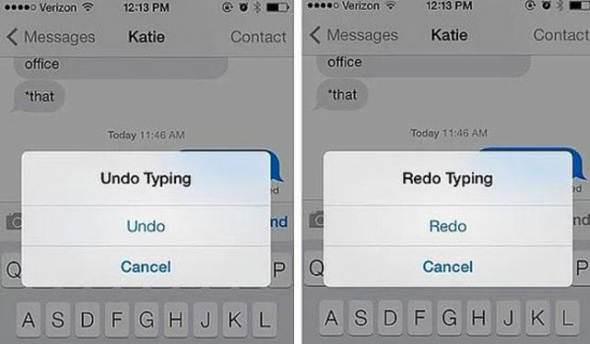 iPhone`da herhangi bir blmde yaz yazarken iPhone`u saa sola sallarsanz karnza  seenek kacak. Geri Al butonuna tklarsanz yazdklarnz silebilirsiniz.