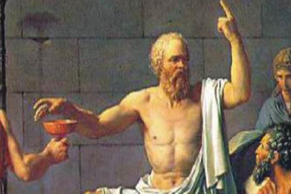 Sokrates bir gn yrrken, tek kiinin geebilecei kadar mesafe olan bir mevkiide dnemin soylularndan biriyle kar karya gelir ve ikisi de durur.