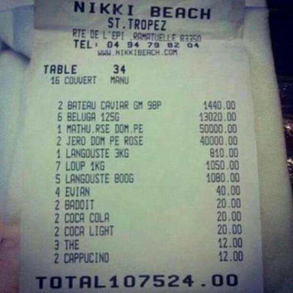 100,000 dolar hesap #nikkibeach #sainttropez
