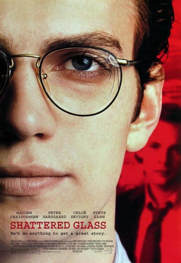 <br><b>Shattered Glass 2003</b></br>  <br><b>Ynetmen: Billy Ray</b></br>  1995-1998 yllar arasnda Washington'da The New Republic adl dergide alan ve yapt 41 haberin 27 tanesinin "asparagas" olduu anlalan gen ve hrsl muhabir Stephen Glass'n gerek hikyesi. Film, Glass'n foyasnn ortaya kma srecini anlatrken, seyircinin dikkatini gazeteciliin etik ilkelerine ekiyor. Bir editrn mutlaka seyretmesi gereken filmlerden. Titiz editr, muhabirin sigortas deil midir?