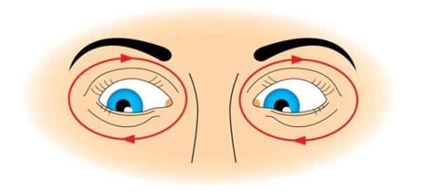 Yukar-sola-aa-saa-yukar bakarak gzlerinle yavaa ember iz