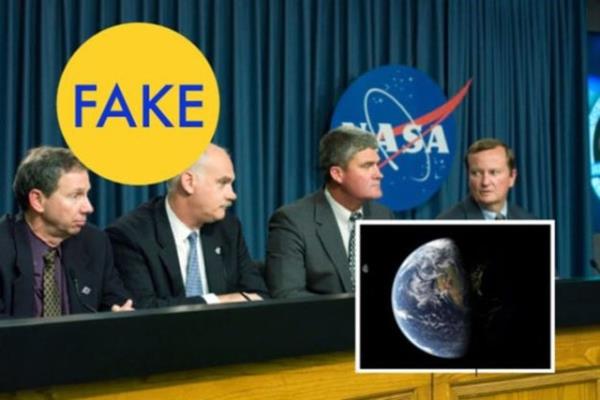 Huzlers sitesinin hazrlad bu hileli fotorafta NASA'nn Aralk ayndaki gne frtnas nedeniyle dnyann yarsnn karanlkta kalacan aklad belirtilmiti. Sosyal medyada hzla yaylan bu bilgi tamamen uydurmayd.