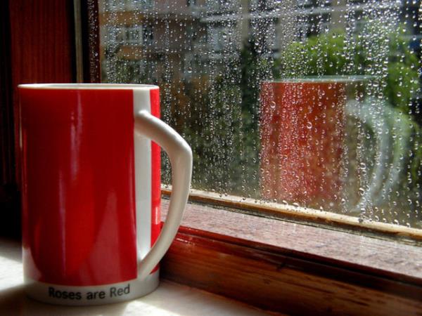 Cama vuran yamur damlalarnn sesi