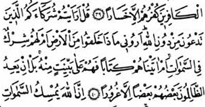 Fatr, 40 ? De ki: Baksanza, Allah'tan baka yalvardnz u eriklerinize! Gsterin bakalm bana: Dnyann nerelerini yaratmlar? Yoksa gklerin yaratlmasnda m Allah'a ortaklklar var? Yoksa Biz onlara bir kitap verdik de onlar onun aydnlnda m bulunuyorlar? Szn dorusu u ki: Zalimler birbirlerine sadece yalan, dolan ve aldanma vd ederler