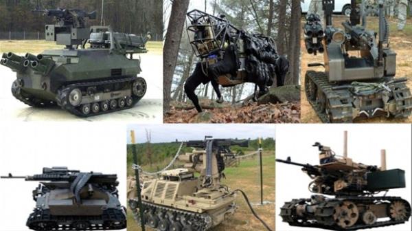 <br><b>Robotik Silahlar</b></br>  Minik birer tank andran bu silahlar, mayn denmi arazilerde veya youn dman askeri olan blgelerde imha iin kullanlyor. u an ilk versiyonlar ABD ordusu tarafndan kullanlmakta...