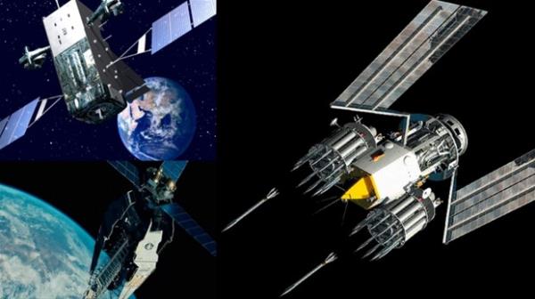 <br><b>Uydu Kinetik Bombardman</b></br>  Uydulara mzrak eklinde bir arjr taklarak yaplan bir silah eididir. Mzrak atelenip atmosferden bozulmadan yere ulatnda oluturduu kinetik enerji, bir nkleer bombadan daha gl olacaktr. Kullanm tam anlamyla illegaldir. Fakat baz lkelerin uydularn koruma ad altnda bu mzraklarn kullanld sylenmektedir.