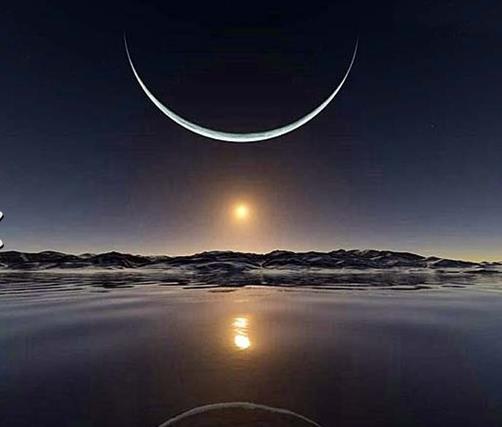 Kuzey kutbunda gn batm: SAHTE. Fotoraf tam anlamyla photoshop eseri.