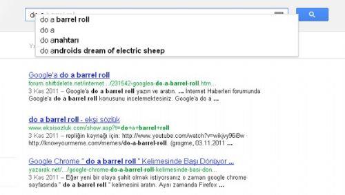 Google'a ''do a barrel roll'' yazdnzda ne olduunu biliyor musunuz?