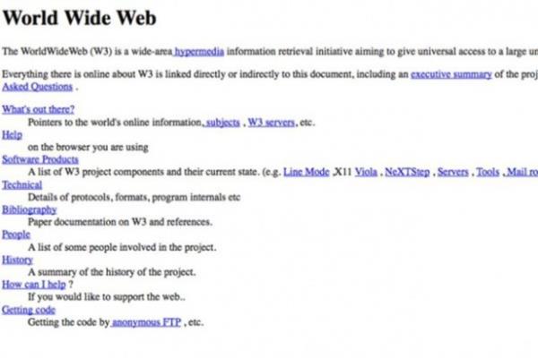 <br><b>nternetin ilk hali </b></br>  nternet yani World Wide Web, 1994 ylnda byle grnyordu.
