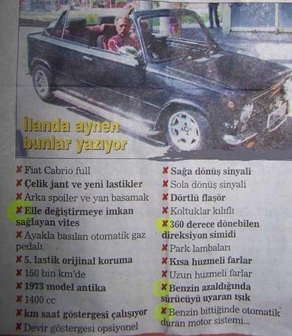 20. Fazla yoruma gerek brakmayan donanmsal dier zellikler