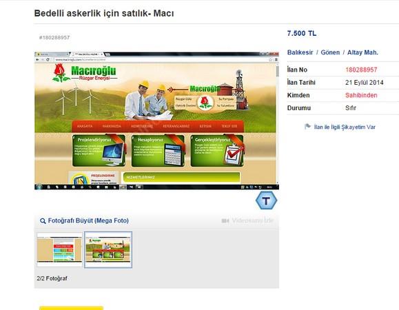 nternet Sitesi Domain  <br>28 yandan gn alm kiilerin 18 bin TL deyerek Bedelli Askerlik yapmalarna ilikin karar kartlan yasayla yrrlle girdi. Peki imdi bu 18 bin TL nereden bulunacak? Banka kredileri zellikle maal alanlarn imdadna yetiirken birok "Mehmetiin" de ykte hafif pahada ar rnlerini internet sitelerinden sattna ahit olmaktayz.