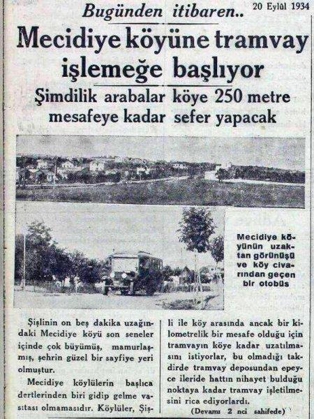 ''�i�li'nin 15 km uza��ndaki Mecidiye K�y� son seneler i�inde �ok b�y�m��, bir sayfiye yeri olmu�tur'' (1934)
