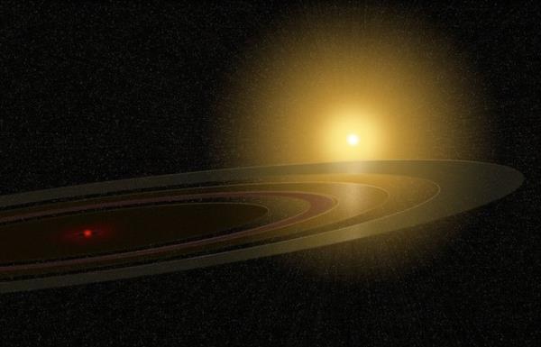 Bilim adamlarna gre, J1407b eer Satrn&#8217;n konumunda olsayd, Dnya&#8217;dan plak gzle byle grlecekti.