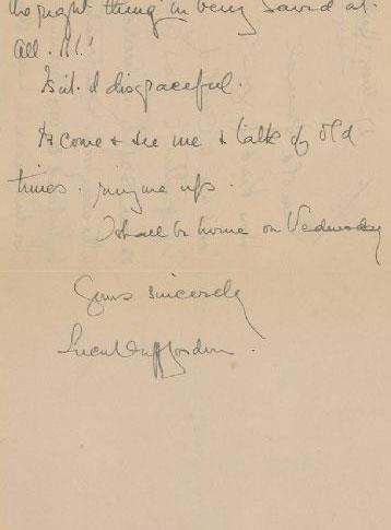 ngiliz basn mektupta yer alanlara dayandrarak yazdklarna gre yaplan soruturma sonucunda gemide 'utan verici' bir muamele yapld ortaya kt. Aristokrat moda tasarmcs Lady Lucile Duff-Gordon tarafndan Mays 1912'de yazlan mektup Boston RR Mzayede'si tarafndan sunuldu...