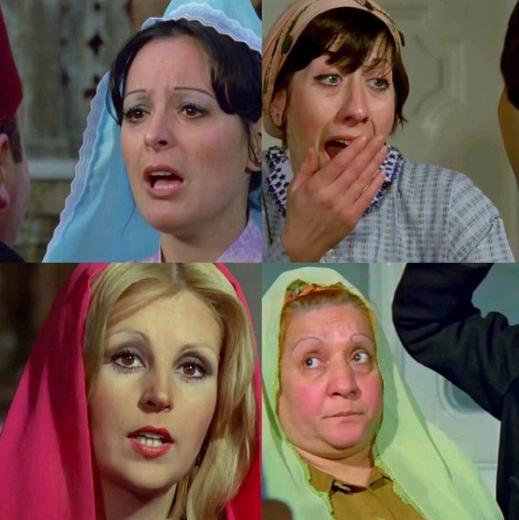 "St Kardeler"... Sempatik yz kocaman gzleri ile Yasemin Esmergl Hanm eksik ama evket Abimizin ei Jale Altu, Ayen Gruda, Hale Soygazi ve Adile Nait filmin kadn oyuncular!..