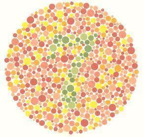 Normal grenler 7 olarak grr. Tm renklere kr olanlar hibir ey gremez, okuyamaz.