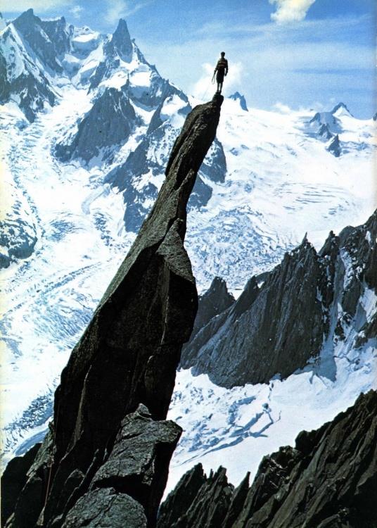 14) Vintage climbing photo taken from Gaston Rbuffat`s book.