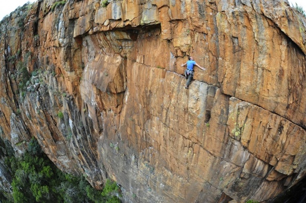 7) British climber John Roberts in South Africa.