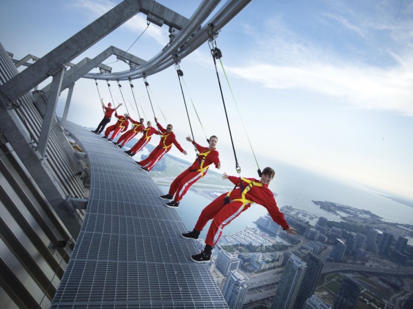 18) On the Edgewalk in Toronto. (Courtesy of CN Tower.)