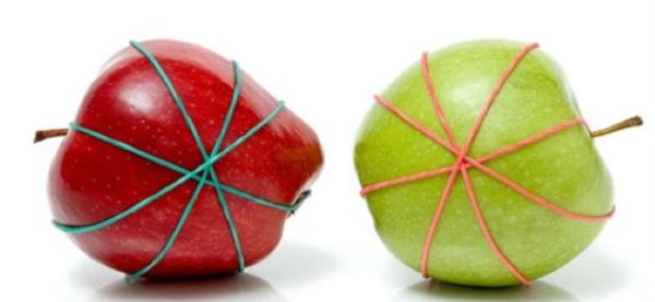 ocuklar kahverengi elma dilimleri sevmiyorlar m? Bir lastik bant sorunu zer ve meyveyi taze tutar.