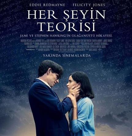 "Her eyin Teorisi"  <br>  James Marsh`n ynettii filmin oyuncu kadrosunda, Oscar`da "En yi Erkek Oyuncu" dln kazanan ngiliz Aktr Eddie Redmayne`nin yan sra Felicity Jones, Charlie Cox ile Emily Watson yer alyor. Dram trndeki film, dnyann yaayan en byk zekalarndan biri olan nl astrofiziki Stephen Hawking ile sevgiyle en zayf olaslklara meydan okuyan iki kiinin olaanst hikayesini konu alyor.