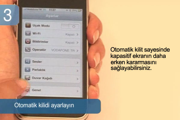 Otomatik kilidi ayarlay�n.