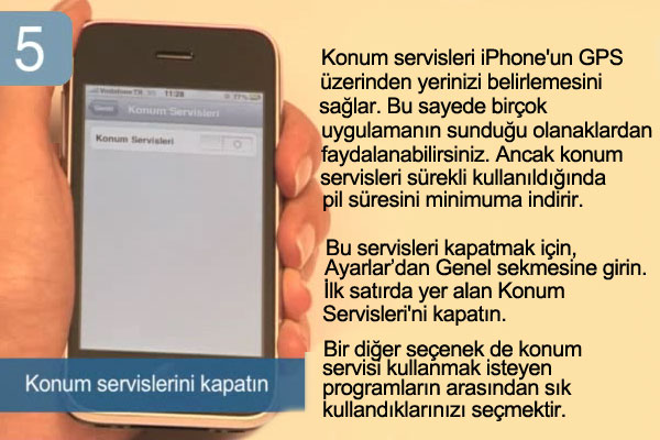 Konum servislerini kapat�n.