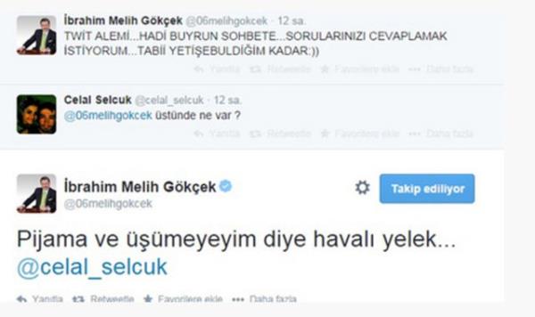 Paylamn ardndan bir takipisi Gkek&#8217;e, &#8220;stnde ne var?&#8221; sorusunu yneltti. Gkek&#8217;in ise bu soruya verdii, &#8220;Pijama ve meyeyim diye haval yelek&#8221; yant takipileri tarafndan ok sayda retweet ald.