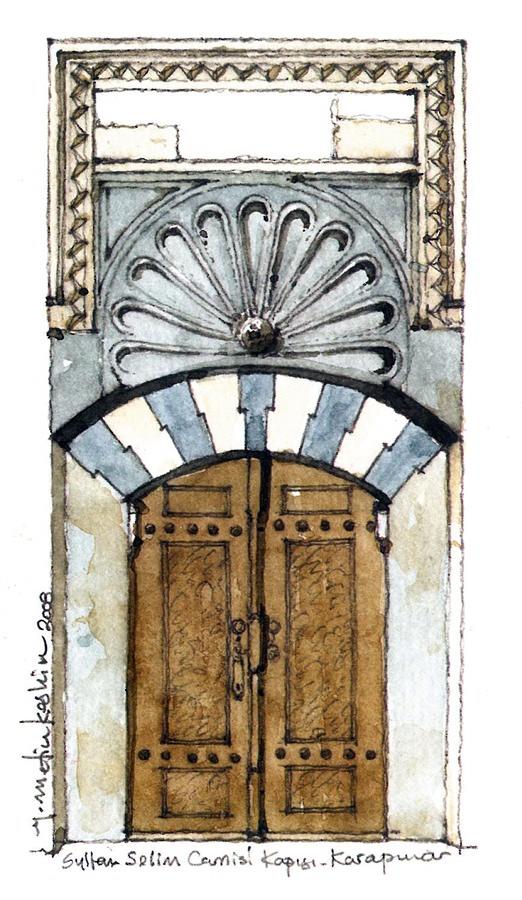 Sultan Selim Camisi Kapısı    <br>Konya Karapınar ilçe merkezinde bulunan camiyi Sultan İkinci Selim, 1563 yılında şehzadeliği döneminde yaptırmıştır. Cami külliyenin ana yapısıdır. Mimar Sinan'ın eseri olan külliye cami, imaret, medrese, tabhane, kervansaray, türbe ve hamamdan oluşmaktadır.