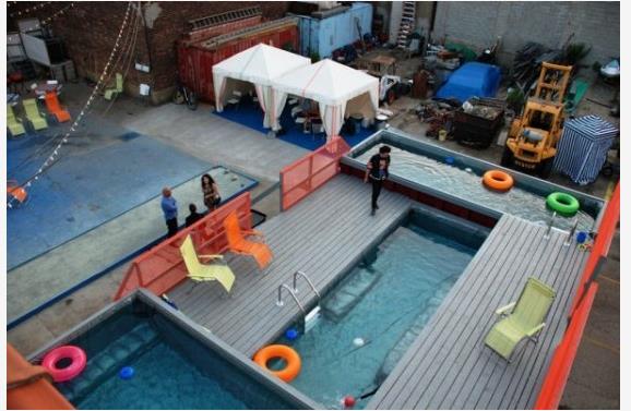 p konteynrndan yzme havuzu