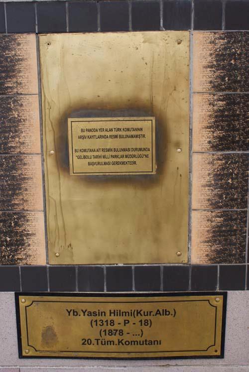 Yzba Yasin Hilmi  <br>  20. Tm. Komutan