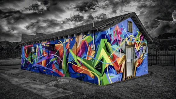 Sabotaje Al Montaje, "Duvar Resmi Evi". Los Angeles.