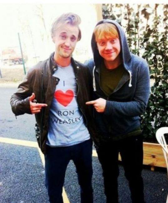 Tom Felton ve Rupert Grint