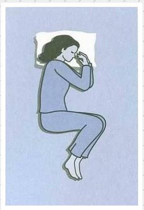 1-Cenin pozisyonu <br> Pozisyon: Yan tarafınıza bükülerek aldığınız uyku pozisyonudur. 1000 kişi üzerinde yapılan ankette %41 oranla en yaygın olan uyuma şeklidir.