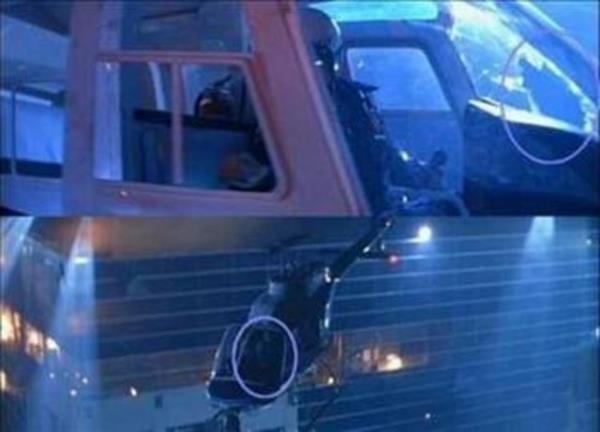 Terminatr 2: Maher Gn &#8211; Helikopter cam T-1000&#8217;in kendini helikopetere doru att ve n cam krarak girdii sahneden birka sahne sonra camn ortasndaki deliin bir anda kaybolduunu gryoruz.
