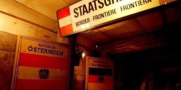 Almanya - Avusturya snr. Bad Durrnberg blgesindeki tuz madeni iki lke arasndaki yeralt snr