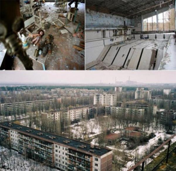 <p><b>ernobil, Ukrayna </b></p>    ernobil Nkleer Santrali alanlarn barndran Kent, 1986 ylndaki nkleer faciadan sonra terkedildi. Halk evde bulunabilecek tm deerli ve deersiz tm eyalarn brakmak zorunda kald. nk kentten kaanlar, beraberlerinde sadece bir valize sacak kadar eya alma hakkna sahipti, bu eyalarn da radyoaktiviteye maruz kalmam olmas gerekiyordu...